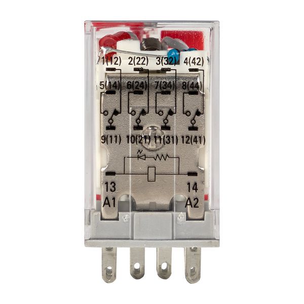 Реле промежуточное с кнопкой и мех. Индикацией RPAt 22/4 5A 230В AC EKF AVERES (rpat-22-4-230AC)