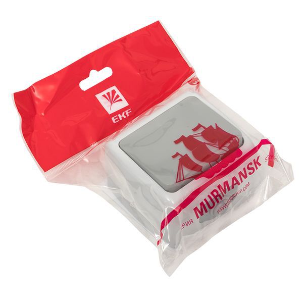 Кнопка звонка Мурманск 1-клавишная 10А IP54 серая (EFZ10-026-30-54)