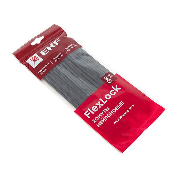 Хомут P6.6 стандартный черный 3.6x200 (100шт) FlexLock PROxima (plc-fl-ctsb-3.6x200)