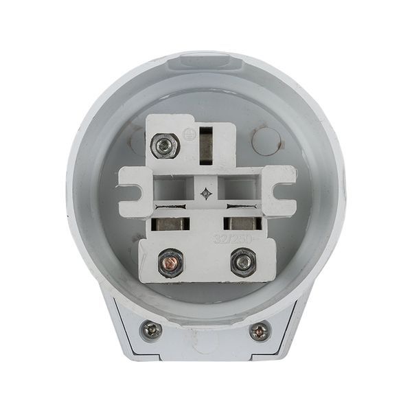 Разъем РШ-ВШ 32А 250В 2P+PE(ОУ) пластиковый белый Simple (AS-250-O-01)