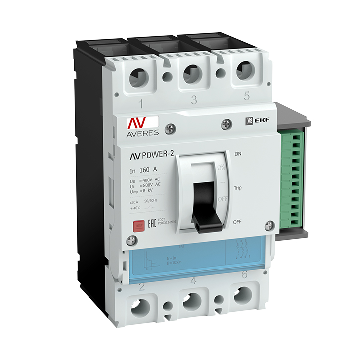 Автоматический выключатель AV POWER-4/3 1000А 100kA ETU6.2 EKF AVERES (mccb-43-1000H-6.2-av)