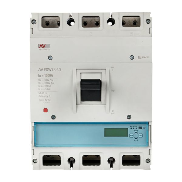 Автоматический выключатель AV POWER-4/3 1000А 100kA ETU6.0 EKF AVERES (mccb-43-1000H-6.0-av)