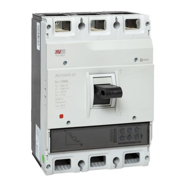 Автоматический выключатель AV POWER-4/3 1000А 100kA ETU2.0 EKF AVERES (mccb-43-1000H-2.0-av)