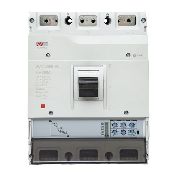 Автоматический выключатель AV POWER-4/3 1000А 100kA ETU2.0 EKF AVERES (mccb-43-1000H-2.0-av)