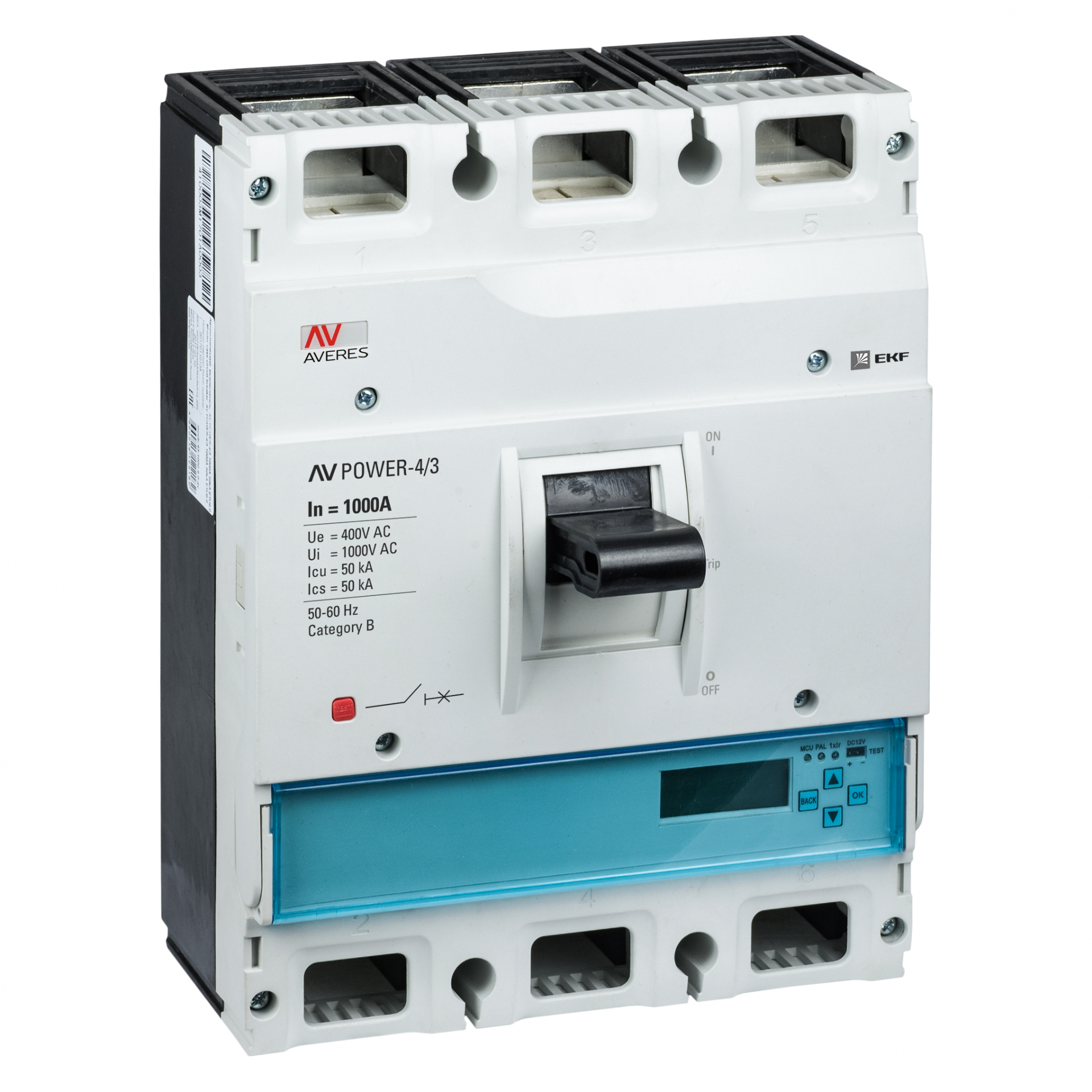 Выключатель автоматический AV POWER-4/3 1000А 50кА ETU6.2 (mccb-43-1000-6.2-av)