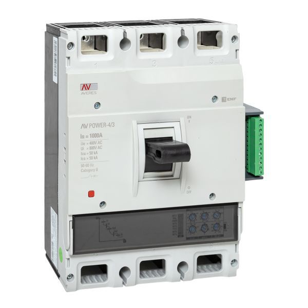 Выключатель автоматический AV POWER-4/3 1000А 50кА ETU2.2 (mccb-43-1000-2.2-av)