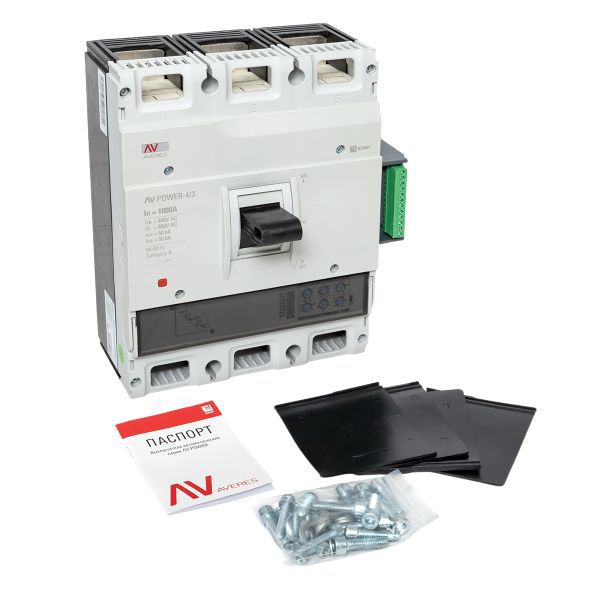 Выключатель автоматический AV POWER-4/3 1000А 50кА ETU2.2 (mccb-43-1000-2.2-av)