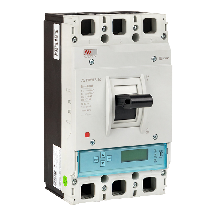 Автоматический выключатель AV POWER-3/3 400А 100kA ETU6.0 EKF AVERES (mccb-33-400H-6.0-av)