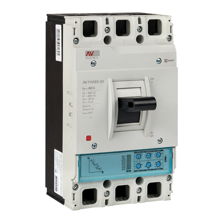Автоматический выключатель AV POWER-3/3 400А 100kA ETU2.0 EKF AVERES (mccb-33-400H-2.0-av)