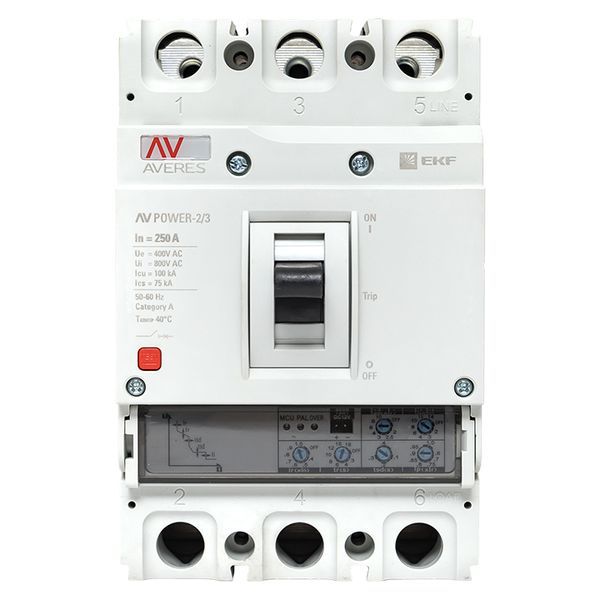 Автоматический выключатель AV POWER-2/3 250А 100kA ETU2.0 EKF AVERES (mccb-23-250H-2.0-av)