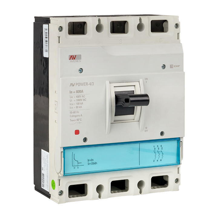 Автоматический выключатель AV POWER-4/3 800А 35kA TR (mccb-43-800-TR-av)