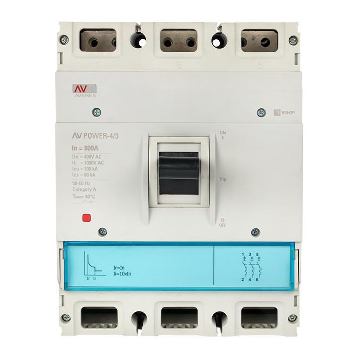 Автоматический выключатель AV POWER-4/3 800А 35kA TR (mccb-43-800-TR-av)