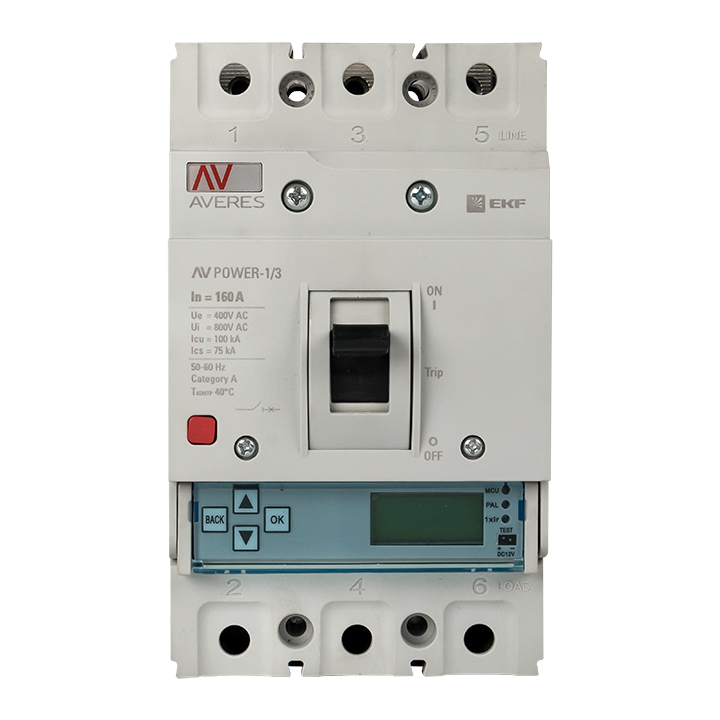 Автоматический выключатель AV POWER-1/3 160А 100kA ETU6.0 EKF AVERES (mccb-13-160H-6.0-av)