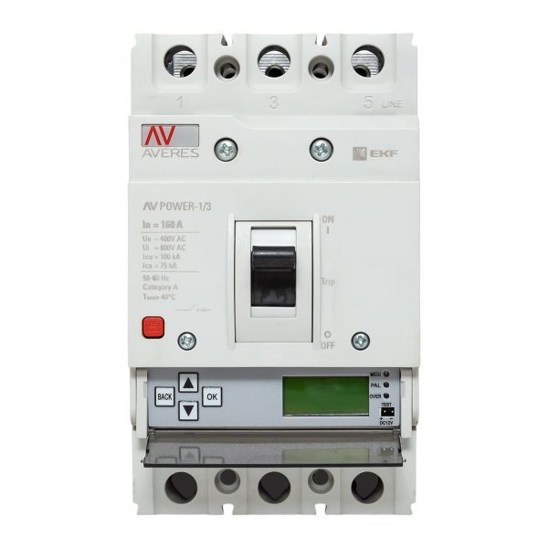 Автоматический выключатель AV POWER-1/3 160А 100kA ETU6.0 EKF AVERES (mccb-13-160H-6.0-av)