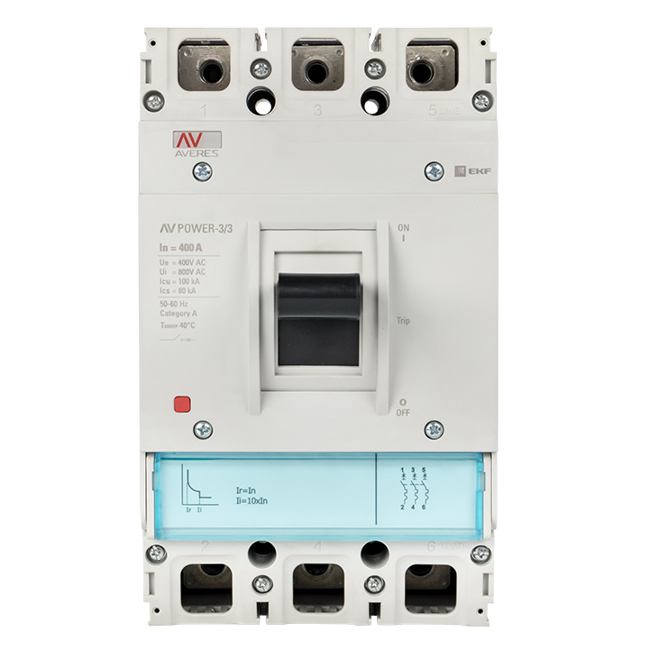 Автоматический выключатель AV POWER-3/3 400А 100kA TR EKF AVERES (mccb-33-400H-TR-av)