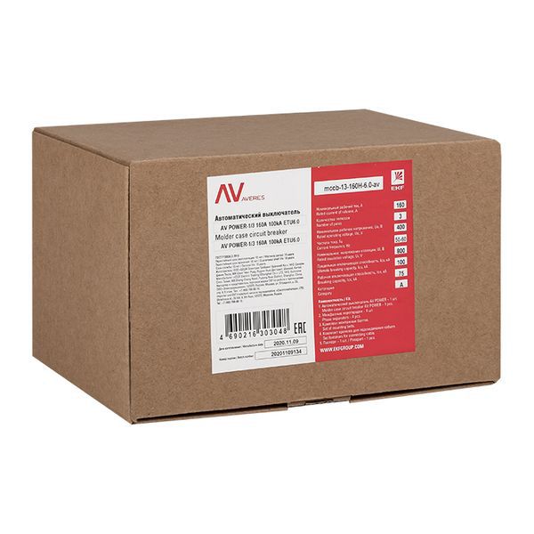 Выключатель автоматический AV POWER-1/3 160А 50кА ETU6.0 (mccb-13-160-6.0-av)