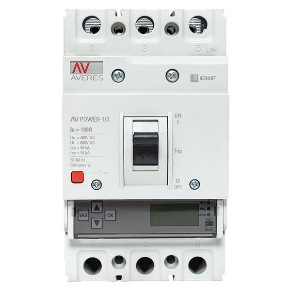 Выключатель автоматический AV POWER-1/3 100А 50кА ETU6.0 (mccb-13-100-6.0-av)