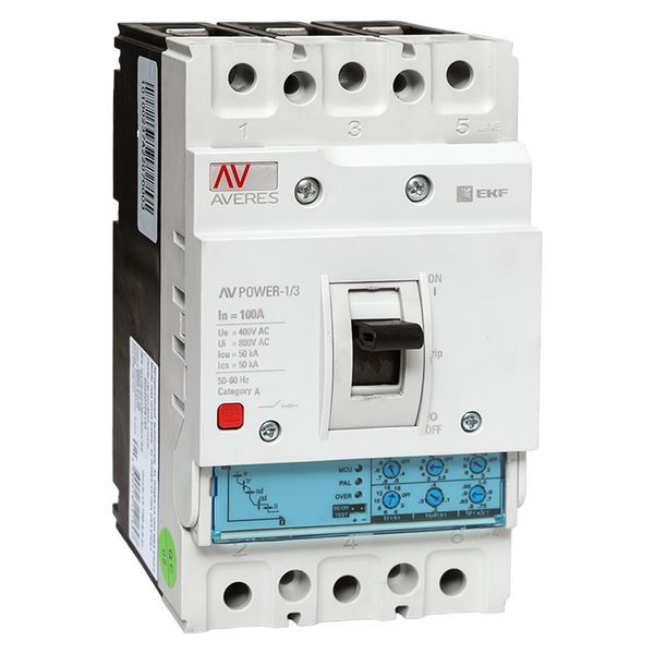 Выключатель автоматический AV POWER-1/3 100А 50кА ETU2.0 (mccb-13-100-2.0-av)