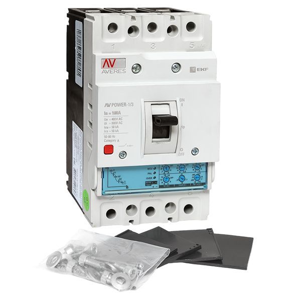 Выключатель автоматический AV POWER-1/3 100А 50кА ETU2.0 (mccb-13-100-2.0-av)