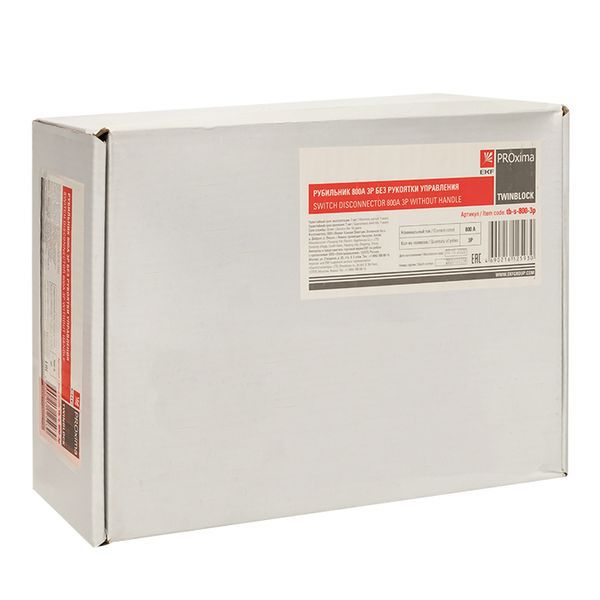 Рубильник 800A 3P без рукоятки управления TwinBlock EKF (tb-s-800-3p)