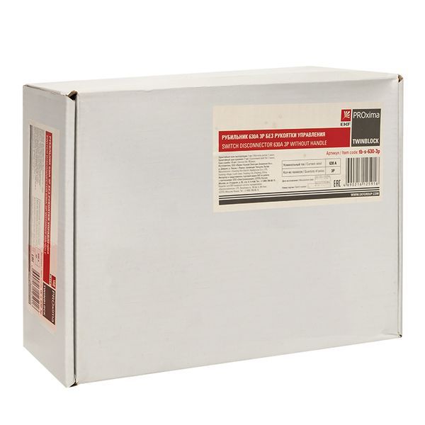 Рубильник 630A 3P без рукоятки управления TwinBlock EKF (tb-s-630-3p)