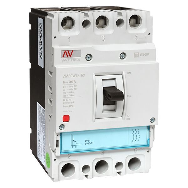 Автоматический выключатель AV POWER-2/3 200А 80kA TR EKF AVERES (mccb-23-200H-TR-av)