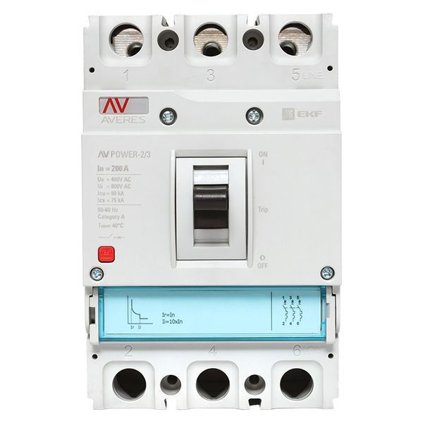 Автоматический выключатель AV POWER-2/3 200А 80kA TR EKF AVERES (mccb-23-200H-TR-av)