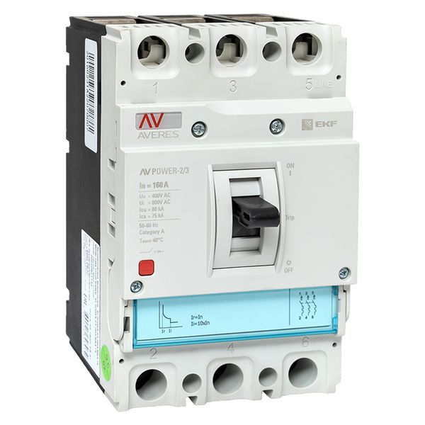 Автоматический выключатель AV POWER-2/3 160А 80kA TR EKF AVERES (mccb-23-160H-TR-av)