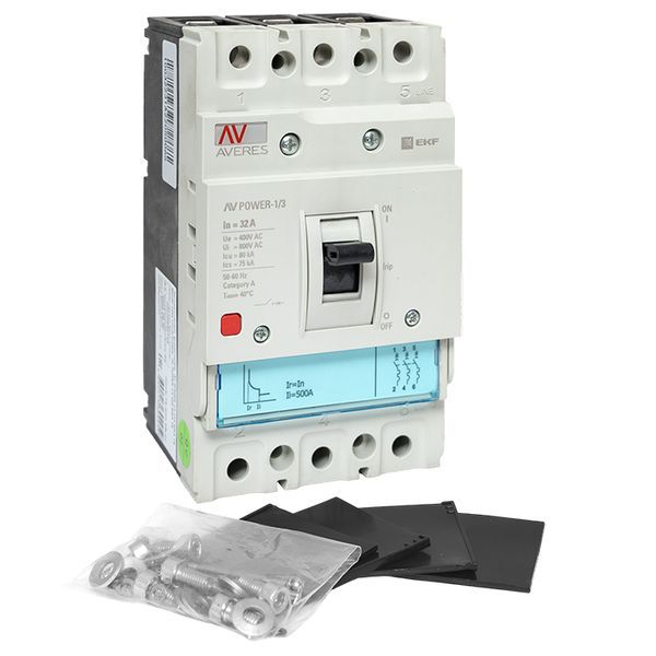 Автоматический выключатель AV POWER-1/3  32А 80kA TR EKF AVERES (mccb-13-32H-TR-av)