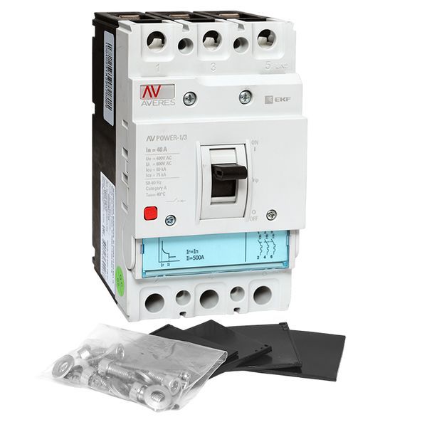 Автоматический выключатель AV POWER-1/3  40А 80kA TR EKF AVERES (mccb-13-40H-TR-av)