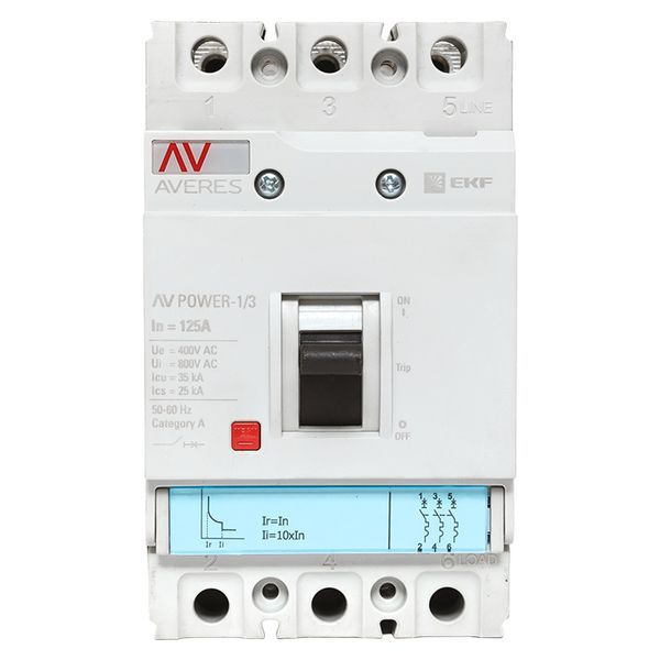Выключатель автоматический AV POWER-1/3 125А 35кА TR (mccb-13-125-TR-av)