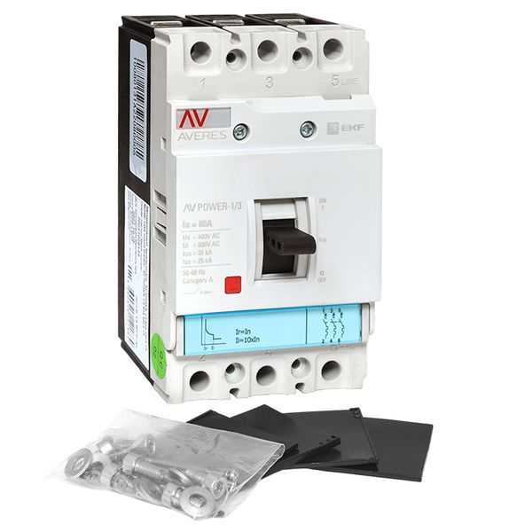 Выключатель автоматический AV POWER-1/3 80А 35кА TR (mccb-13-80-TR-av)