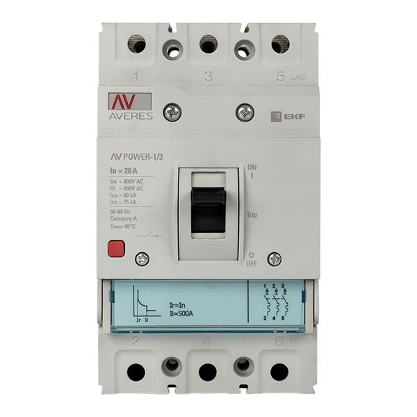 Выключатель автоматический AV POWER-1/3 20А 35кА TR (mccb-13-20-TR-av)