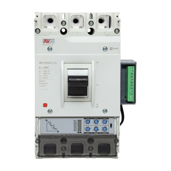 Выключатель автоматический AV POWER-3/3 400А 50кА ETU2.2 (mccb-33-400-2.2-av)