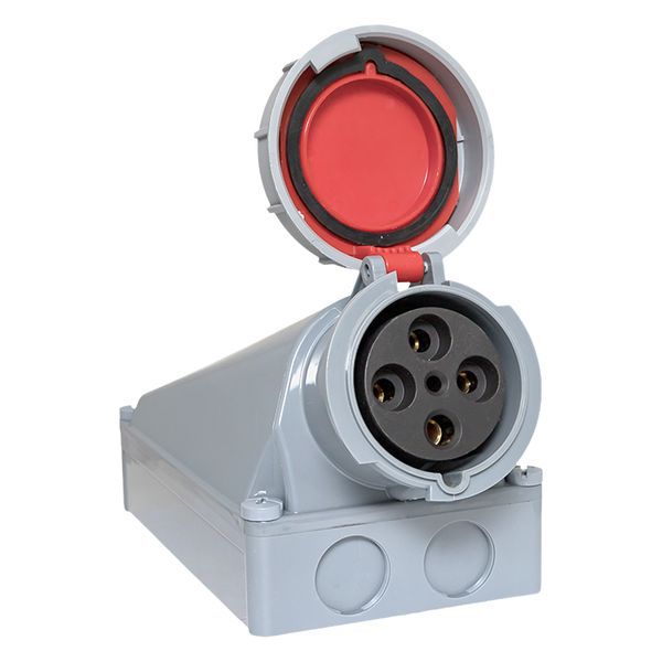 Розетка стационарная наружная 1442 3Р+РЕ 125А 380В IP67 PROxima (ps-1442-125-380)