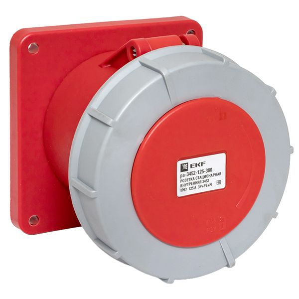 Розетка стационарная внутренняя 3452 3Р+РЕ+N 125А 380В IP67 PROxima (ps-3452-125-380)