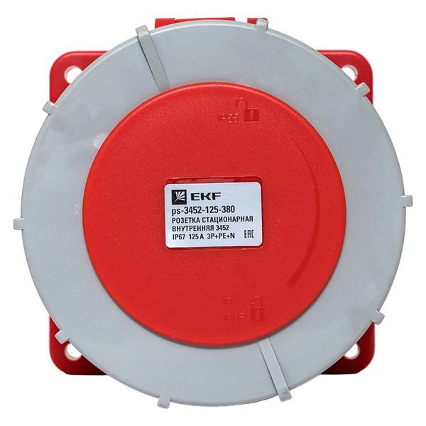 Розетка стационарная внутренняя 3452 3Р+РЕ+N 125А 380В IP67 PROxima (ps-3452-125-380)