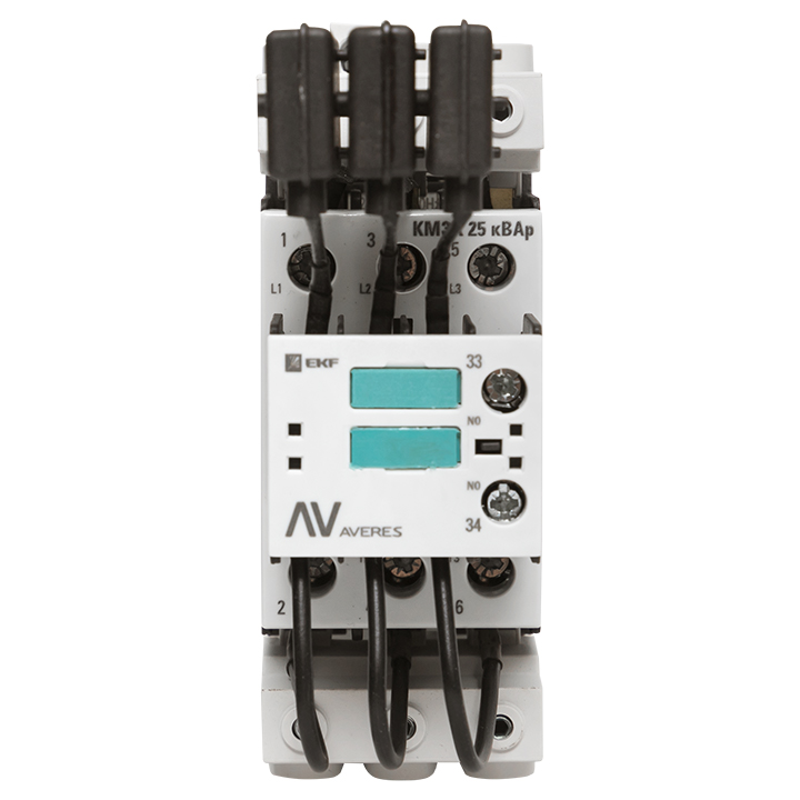Контактор для конденсатора КМЭК 25 кВАр 230В 1NО EKF AVERES (ctrk-s-36-25-230-av)