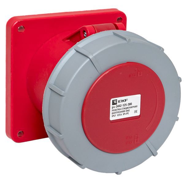 Розетка стационарная внутренняя 3442 3Р+РЕ 125А 380В IP67 PROxima (ps-3442-125-380)