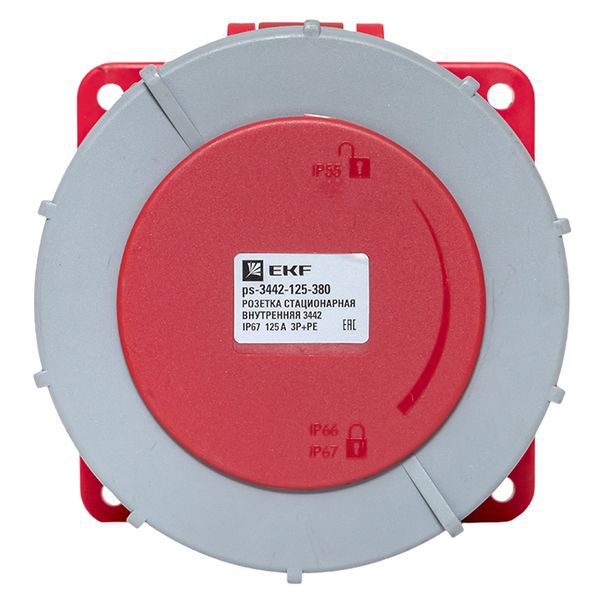 Розетка стационарная внутренняя 3442 3Р+РЕ 125А 380В IP67 PROxima (ps-3442-125-380)