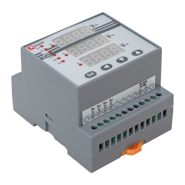 Вольтметр цифровой VD-G33 на DIN трехфазный EKF PROxima (vd-g33)