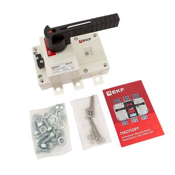 Рубильник-выключатель 250A 3P c рукояткой управления для прямой установки PowerSwitch EKF PROxima (psds-250-3)