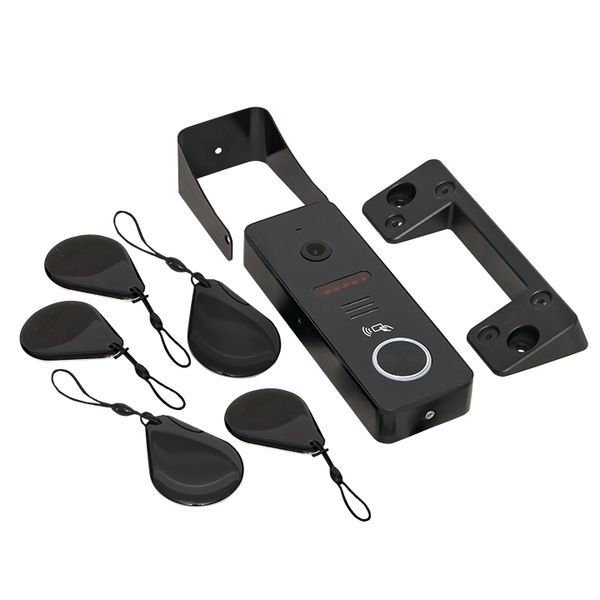 Видеопанель вызывная со счит. ключей CPV-02 чер. 4пр. 1000TVL IP65 (int-cpv-02)