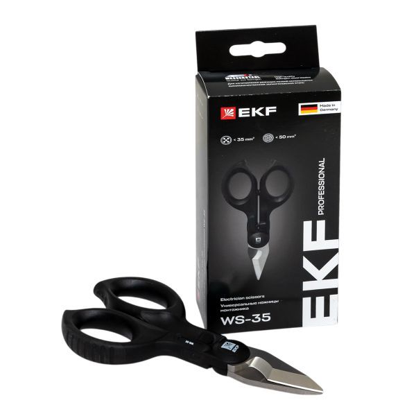 Ножницы монтажника универсальные в пластиковом чехле WS-35 Professional EKF ws-35