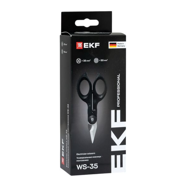 Ножницы монтажника универсальные в пластиковом чехле WS-35 Professional EKF ws-35
