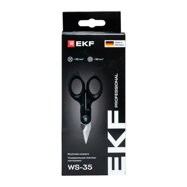 Ножницы монтажника универсальные в пластиковом чехле WS-35 Professional EKF ws-35