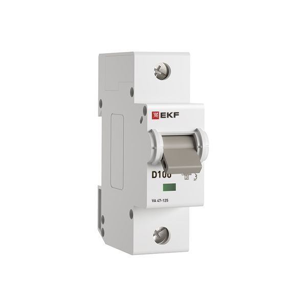 Выключатель автоматический модульный 1п D 100А 15кА ВА 47-125 PROxima EKF mcb47125-1-100D