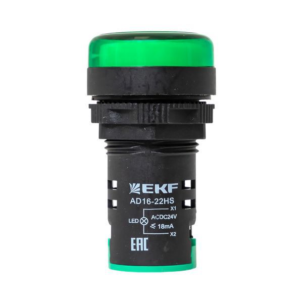 Матрица светодиодная AD16-22HS зел. 24В DC EKF ledm-ad16-g-24