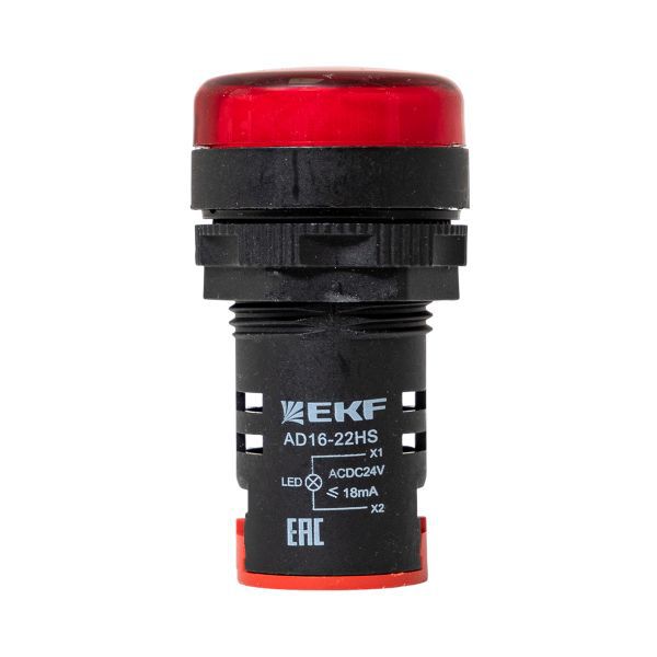 Матрица светодиодная AD16-22HS крас. 24В DC EKF ledm-ad16-r-24
