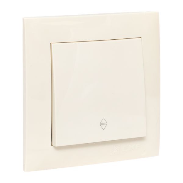 Переключатель проходной 1-кл. СП Валенсия 10А IP20 крем. PROxima EKF EWV10-025-20